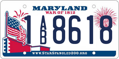 MD license plate 1AB8618