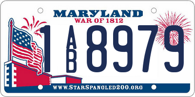 MD license plate 1AB8979