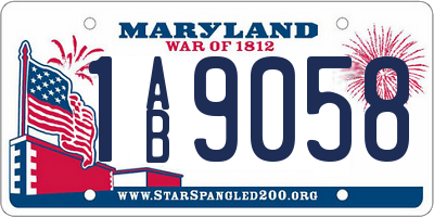 MD license plate 1AB9058