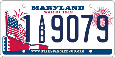 MD license plate 1AB9079
