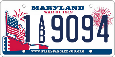 MD license plate 1AB9094