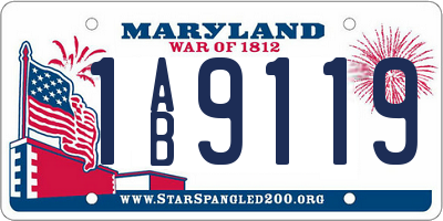 MD license plate 1AB9119
