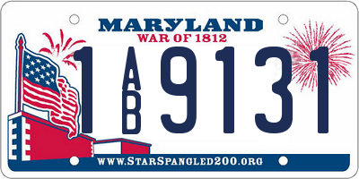 MD license plate 1AB9131
