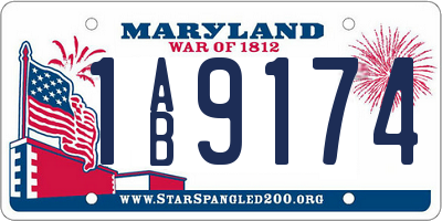 MD license plate 1AB9174
