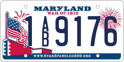 MD license plate 1AB9176