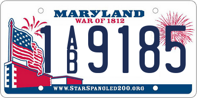 MD license plate 1AB9185