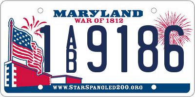 MD license plate 1AB9186