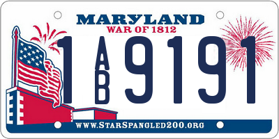 MD license plate 1AB9191