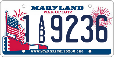 MD license plate 1AB9236