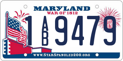MD license plate 1AB9479