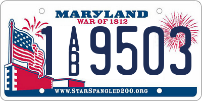 MD license plate 1AB9503