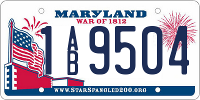 MD license plate 1AB9504