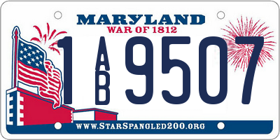 MD license plate 1AB9507