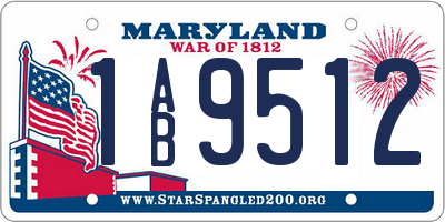 MD license plate 1AB9512
