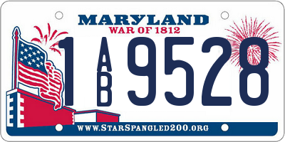 MD license plate 1AB9528