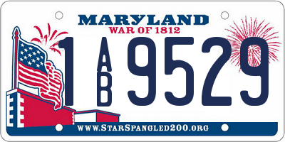 MD license plate 1AB9529