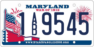 MD license plate 1AB9545