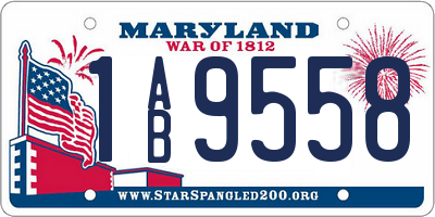 MD license plate 1AB9558