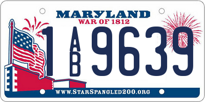 MD license plate 1AB9639