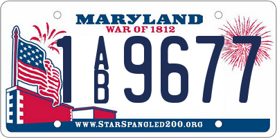 MD license plate 1AB9677