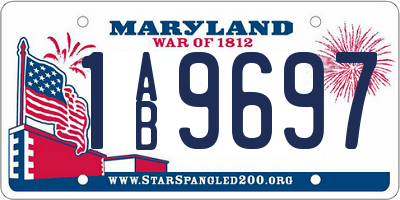MD license plate 1AB9697