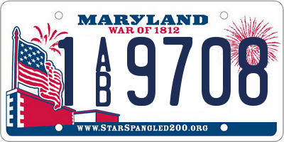 MD license plate 1AB9708