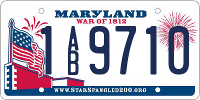 MD license plate 1AB9710
