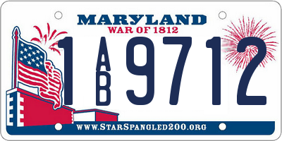 MD license plate 1AB9712