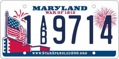 MD license plate 1AB9714