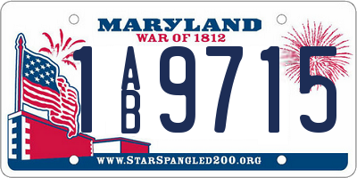 MD license plate 1AB9715