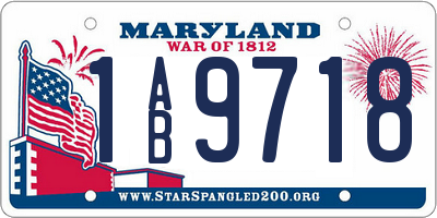 MD license plate 1AB9718