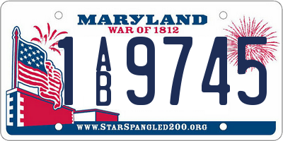 MD license plate 1AB9745