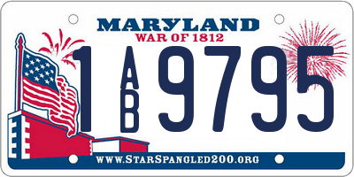 MD license plate 1AB9795
