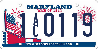 MD license plate 1AC0119