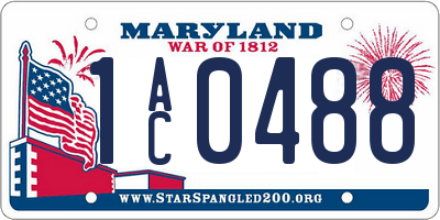 MD license plate 1AC0488