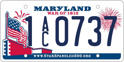 MD license plate 1AC0737