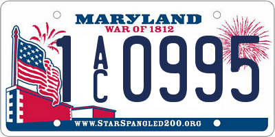 MD license plate 1AC0995
