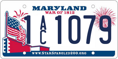 MD license plate 1AC1079