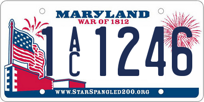 MD license plate 1AC1246