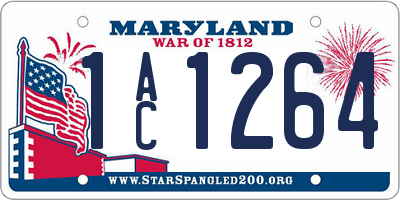 MD license plate 1AC1264