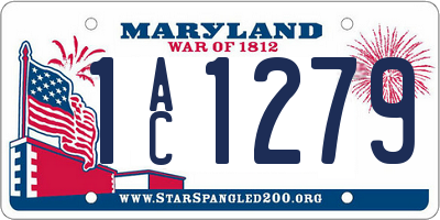 MD license plate 1AC1279