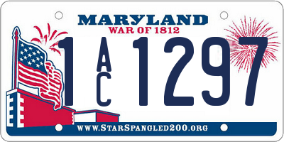 MD license plate 1AC1297