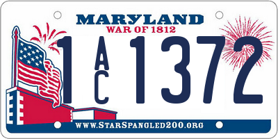 MD license plate 1AC1372