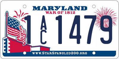 MD license plate 1AC1479