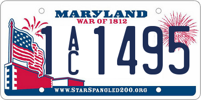MD license plate 1AC1495