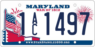 MD license plate 1AC1497