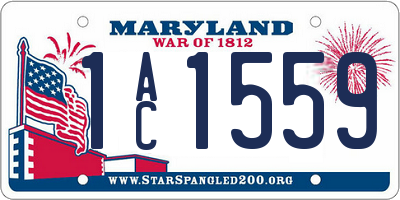 MD license plate 1AC1559