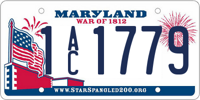 MD license plate 1AC1779