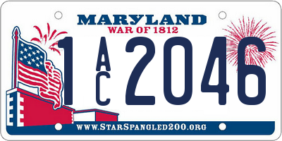 MD license plate 1AC2046