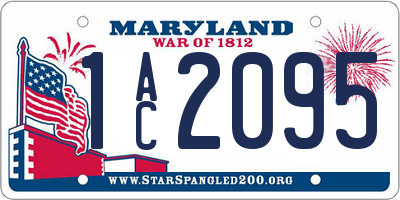 MD license plate 1AC2095
